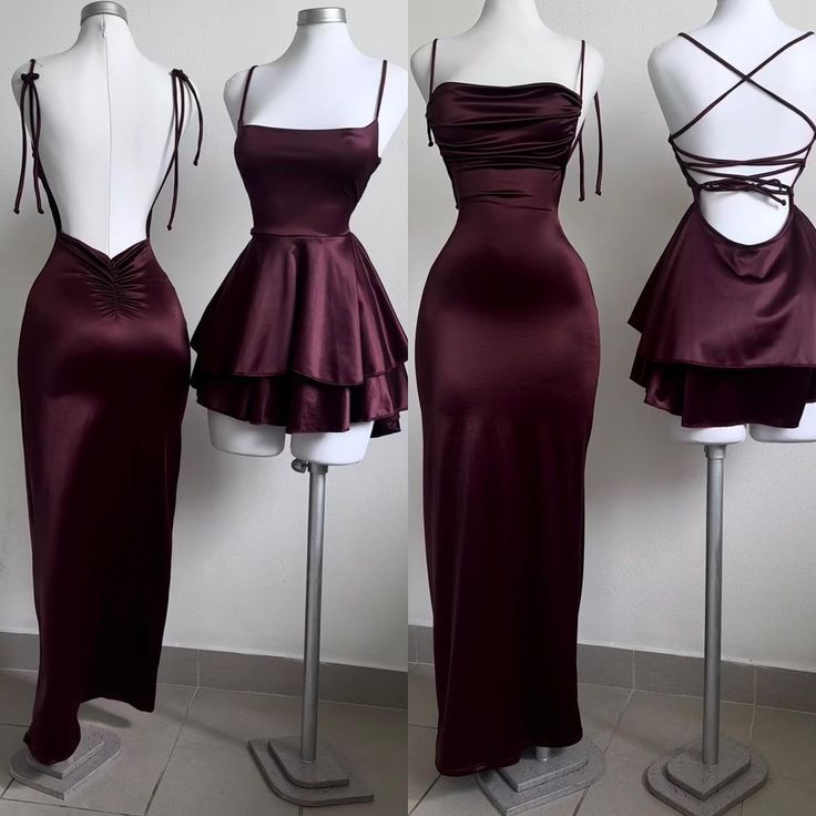 Vintage A Line Straps Burgundy Birthday Outfits Homecoming Dresses