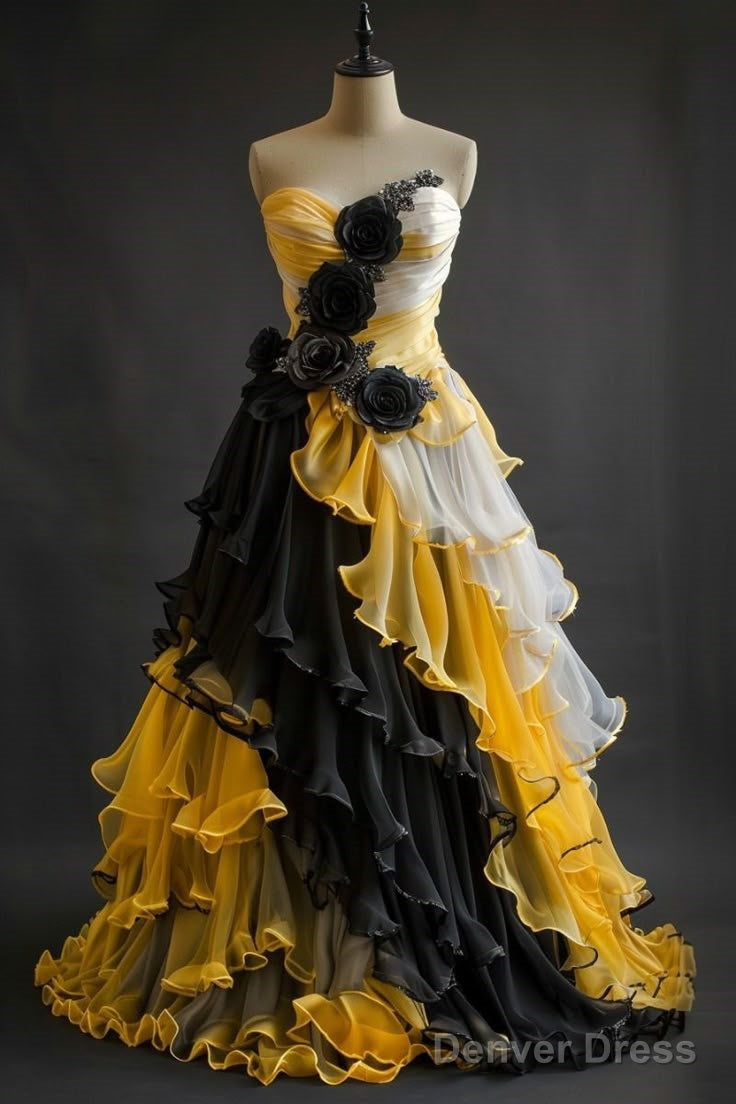 Vintage A Line Sweetheart Neck Strapless Chiffon Long Prom Dresses Applique Prom Gowns Secondary image