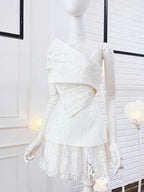 Vintage A Line White Lace Homecoming Dresses 18Th Birthday Outfits