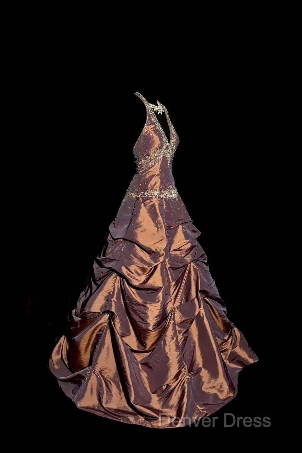 Vintage Ball Gown Halter Brown Sleeveless Long Prom Gown Fairy Prom Dresses