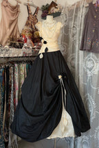 Vintage Ball Gown Sleeveless Long Black Evening Dresses Prom Dresses