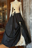 Vintage Ball Gown Sleeveless Long Black Evening Dresses Prom Dresses