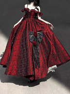 Vintage Ball Gowns Straps Long Burgundy Ruffles Lace Prom Dresses Birthday Outfits