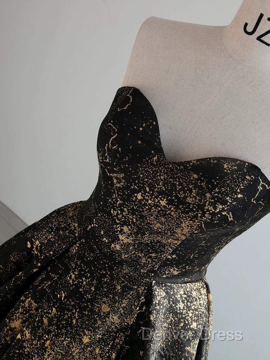 Vintage Ball Gown Sweetheart Sleeveless Long Prom Gown Fairy Black Prom Dresses Secondary image