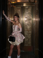 Pink Vintage Elegant Cute Short Mini Prom Dress Gold Homecoming Dress Prom Dress