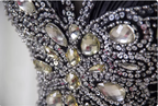 Vintage Black A-Line V-Neck Open Back Butterfly Rhinestone Beaded Satin Long Prom Dresses Evening Dresses