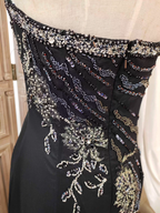 Vintage Black Mermaid Halter Neck Beaded Chiffon Long Prom Dresses Evening Dresses