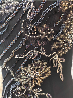 Vintage Black Mermaid Halter Neck Beaded Chiffon Long Prom Dresses Evening Dresses