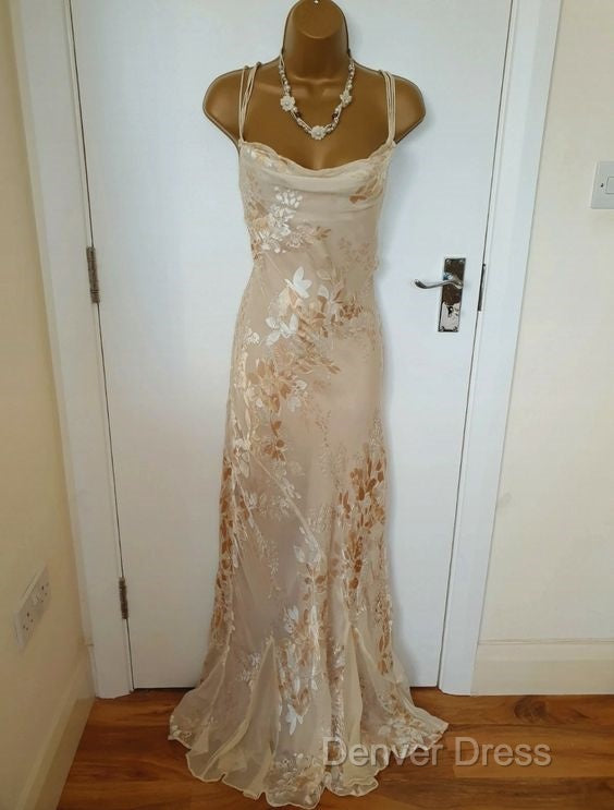 Vintage Champagne Floral Prom Dresses Mermaid Birthday Outfits Secondary image