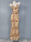 Vintage Champagne Gold Spaghetti Strap V-Neck Rose Sequin Long Prom Dresses Evening Dresses