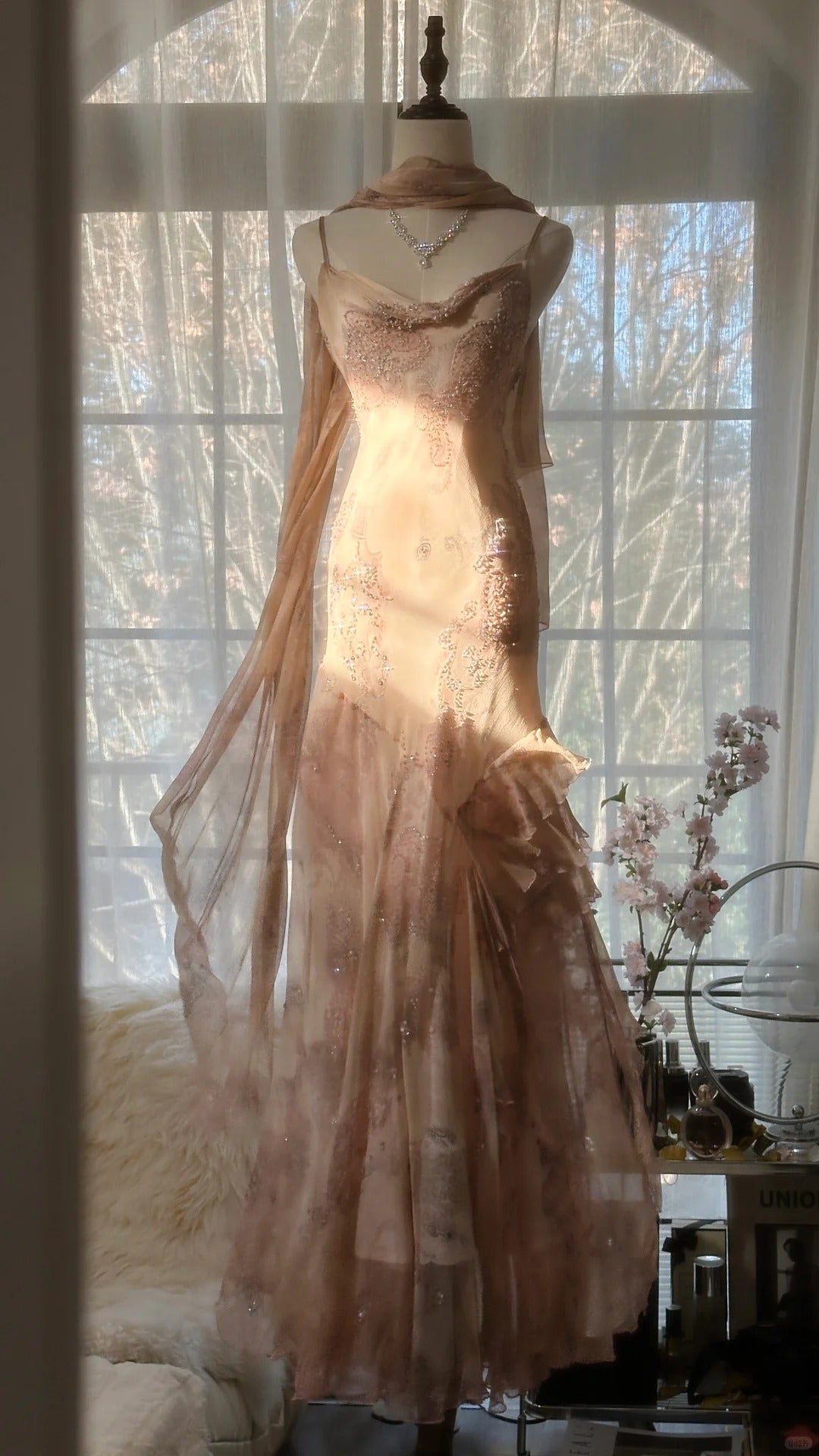 Vintage Prom Dresses, Sleeveless Long Prom Gown Main image