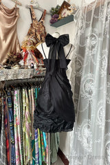 Vintage Fashion A Line Black Short Length Homecoing Birthday Dress Prom Dresses