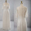 Vintage Half Sleeve V-Neck Elegant See Through Wedding Party Dresses