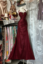 Vintage Halter Sheath Long Prom Dress Beaded Satin Blue Prom Dress Sleeveless Birthday Dresses