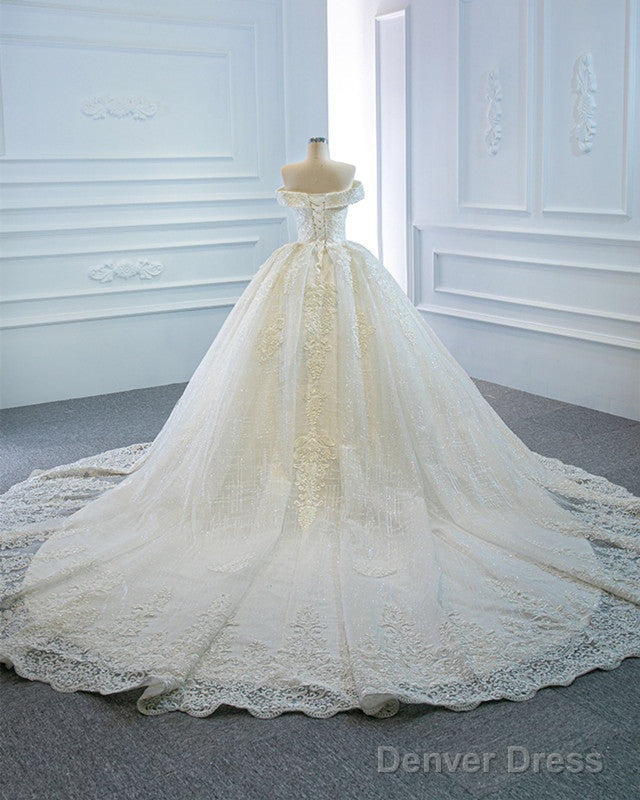 Vintage Lace Wedding Dresses Off The Shoulder Bridal Gowns