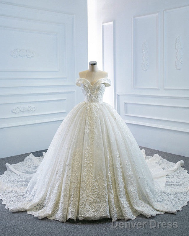 Vintage Lace Wedding Dresses Off The Shoulder Bridal Gowns Main image