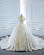 Vintage Lace Wedding Dresses Off The Shoulder Bridal Gowns