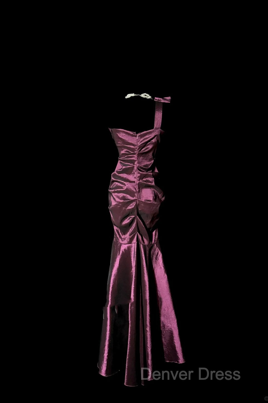 Vintage Mermaid One Shoulder Sleeveless Long Prom Gown Fairy Prom Dresses