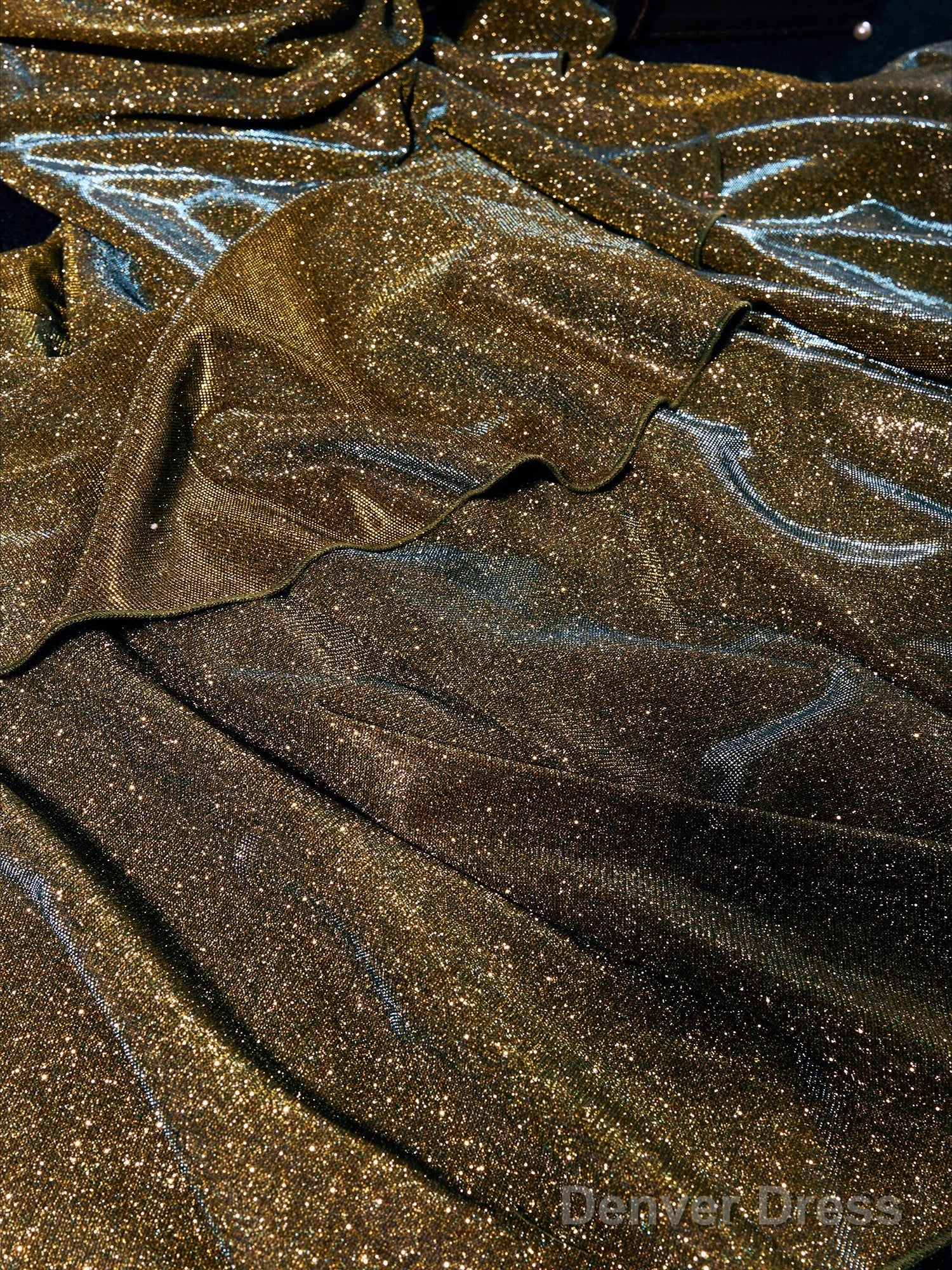 Vintage Mermaid Spaghetti Straps Long Gold Sequin Prom Dresses Birthday Outfits With Flowers