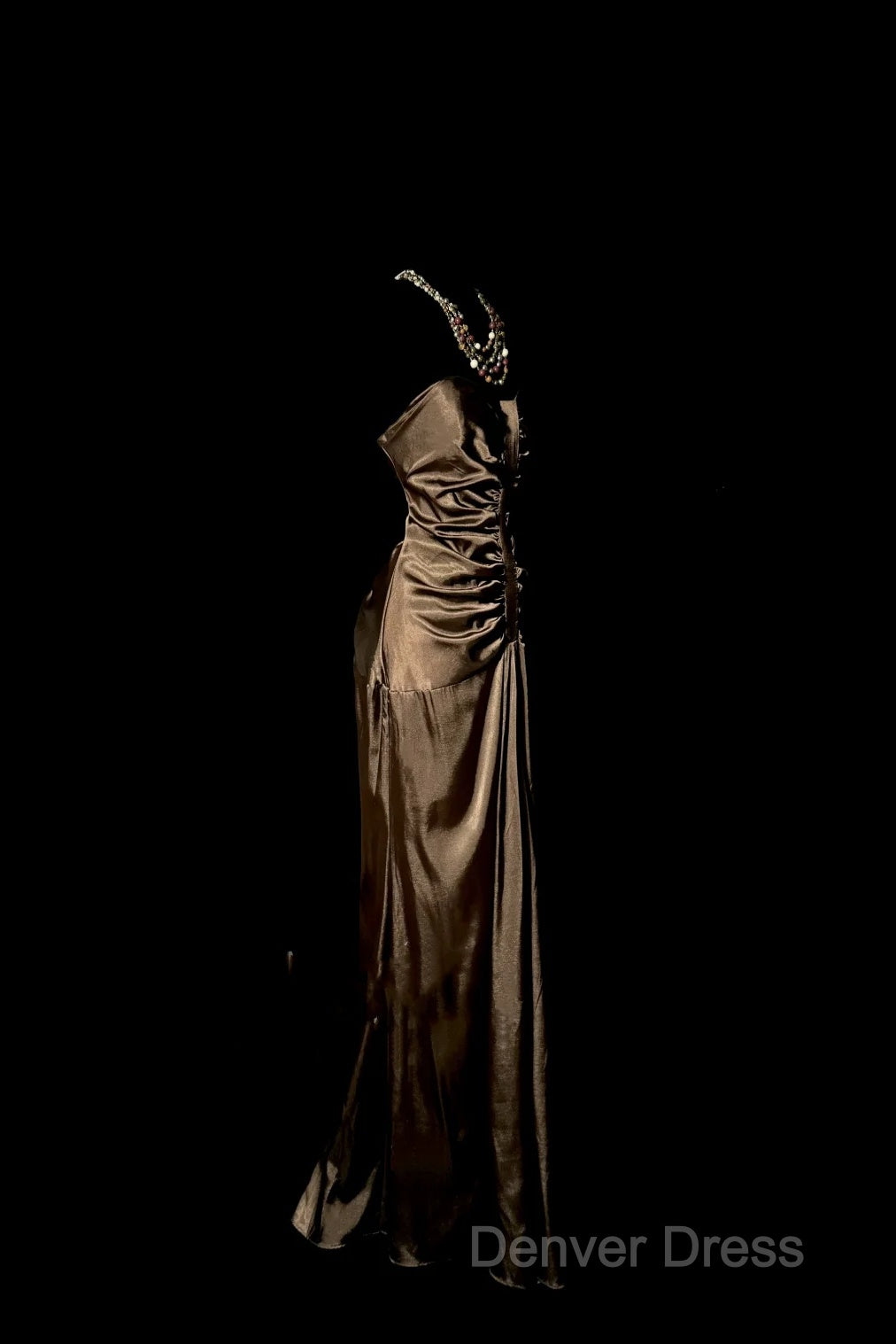 Vintage Mermaid Sweetheart Brown Long Prom Gown Fairy Prom Dresses