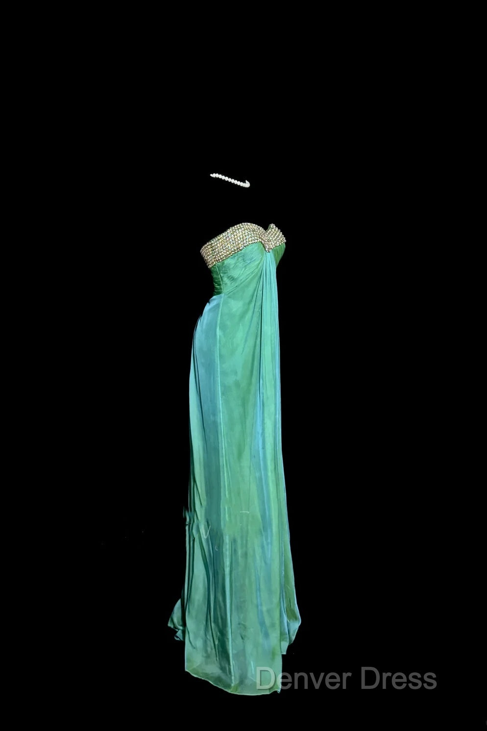 Vintage Mermaid Sweetheart Green Long Prom Gown Fairy Prom Dresses Secondary image