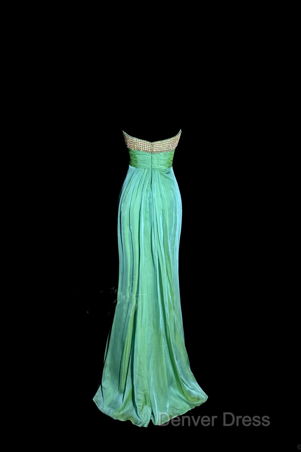 Vintage Mermaid Sweetheart Green Long Prom Gown Fairy Prom Dresses