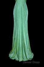 Vintage Mermaid Sweetheart Green Long Prom Gown Fairy Prom Dresses