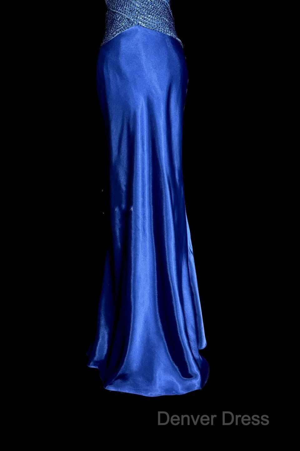 Vintage Mermaid Sweetheart Neckline Royal Blue Satin Backless Prom Gowns Fairy Prom Dresses