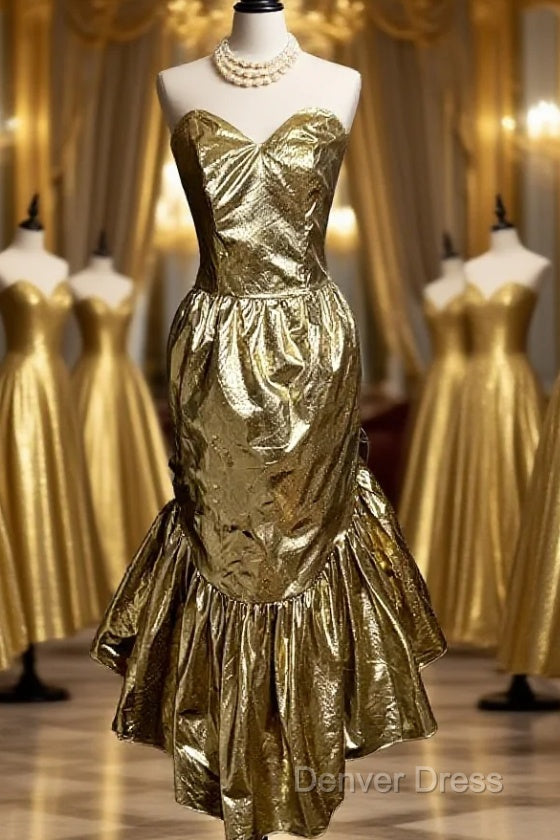 Vintage Mermaid Sweetheart Short Prom Gowns Fairy Prom Dresses Main image