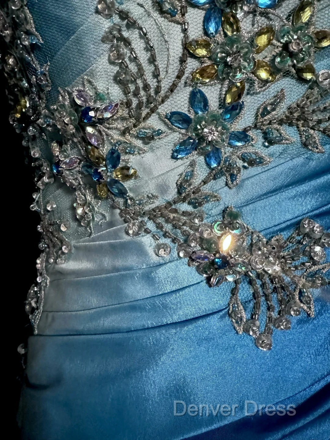 Vintage Mermaid Sweetheart Sleeveless Long Blue Prom Gown Fairy Prom Dresses