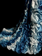 Vintage Mermaid Sweetheart Sleeveless Long Blue Prom Gown Fairy Prom Dresses