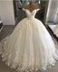 Vintage Pearl Beaded Tulle BallGowns Wedding Dresses Lace Edge