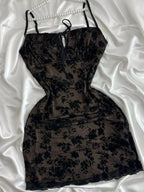 Vintage Purple Black Lace Strap Mini Homecoming Dresses