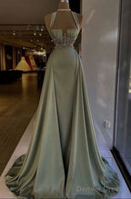 Vintage Sage Green Prom Dress Long Prom Dresses