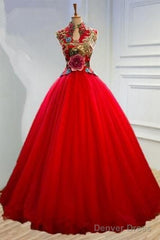 Vintage Scoop Neckline Lace Wedding Dresses Bustle Style Prom Dress