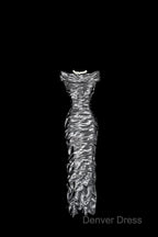 Vintage Sheath Off The Shoulder Silver Gray Sleeveless Long Prom Gowns Fairy Prom Dresses