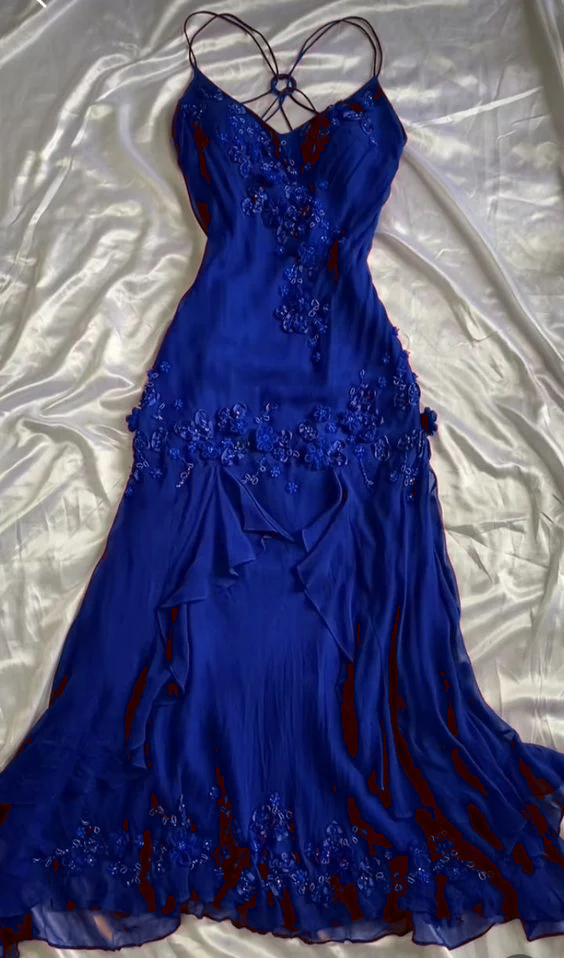 Vintage Sheath Spaghetti Straps Burgundy Long Prom Dress With Beads