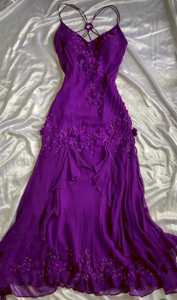 Vintage Sheath Spaghetti Straps Burgundy Long Prom Dress With Beads