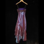 Vintage Spaghetti Straps Asymmetrical Midi Length Prom Dresses