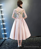 Vintage Style A-Line Prom Dress Pink Homecoming Dresses