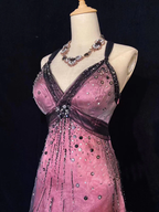 Vintage Tulle Beaded A Line Birthday Dress Spaghetti Straps Homecoming Dress Cocktail Dresses