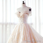 Wedding Dress Long Tulle Prom Dress With Lace Off The Shoulder