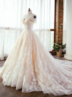 Wedding Dress Long Tulle Prom Dresses With Lace Off The Shoulder