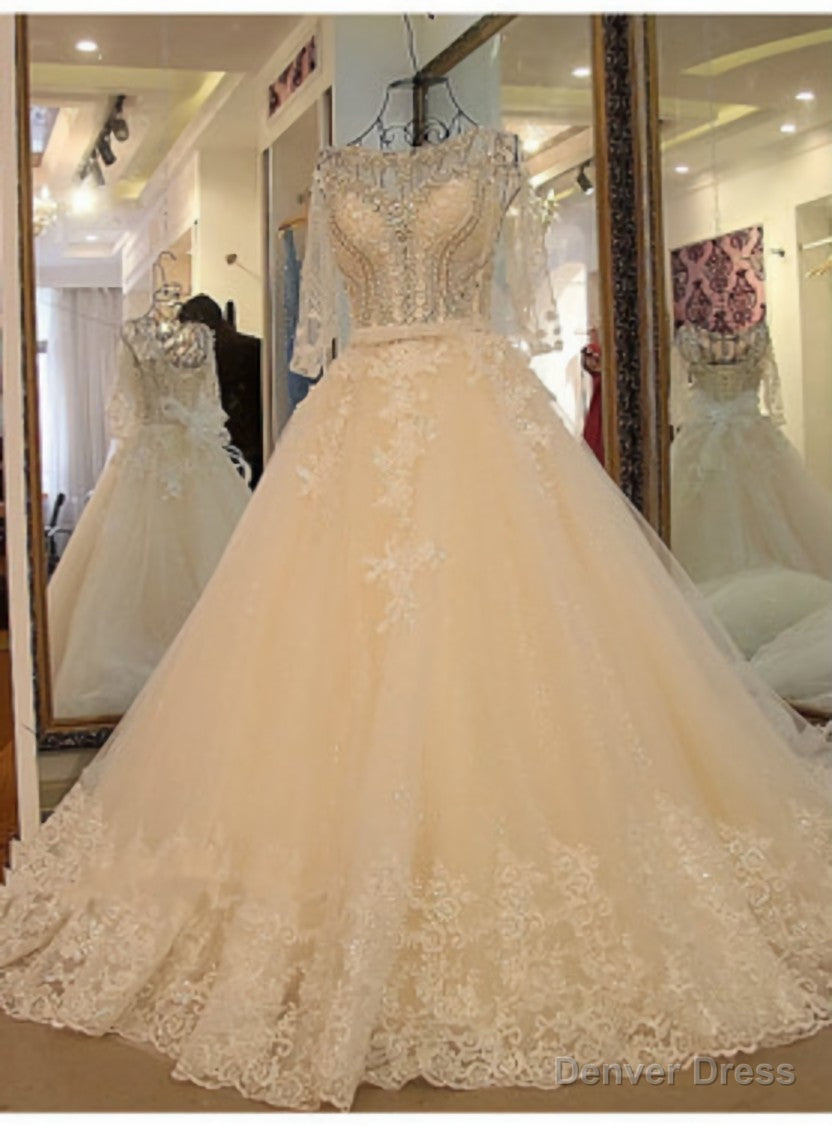 Wedding Dress Sexy Long Sleeves Wedding Dresses White Flash Diamond Long