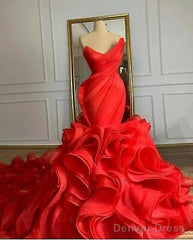 Wedding Dresses Long Train Organza Tiered Skirt Ruffled Plus Size Prom Gown