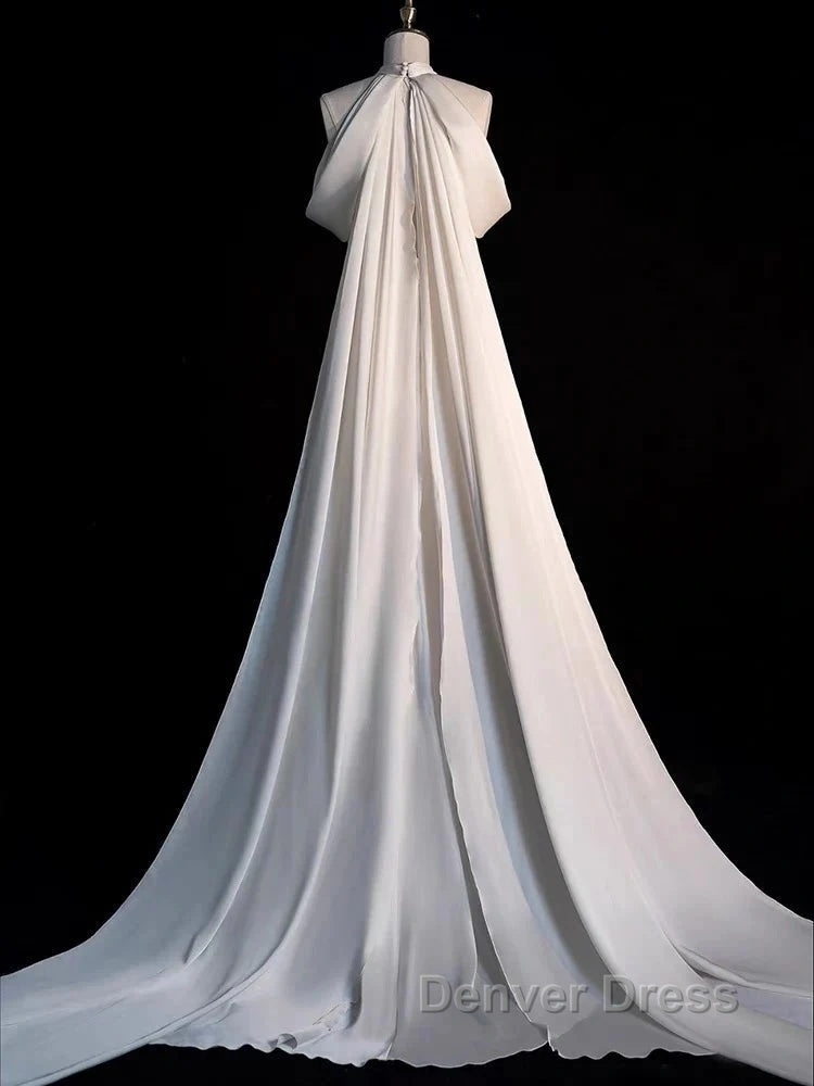 Weitese Dress Prom Dress Stores Gorgeous Halter Mermaid Long Prom Dress Light Wedding Dress With Train Prom Dress Prom WomenS Dresses Secondary image