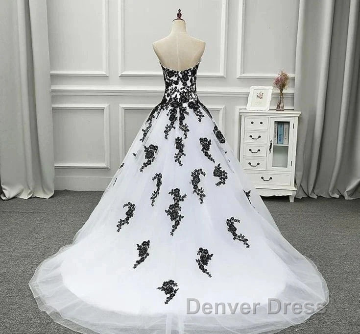 Weitese Formal WomenS Dresses Strapless Beautiful White And Black Long Prom Dresses Ball Gown Wedding Dresses Prom Clothing Secondary image