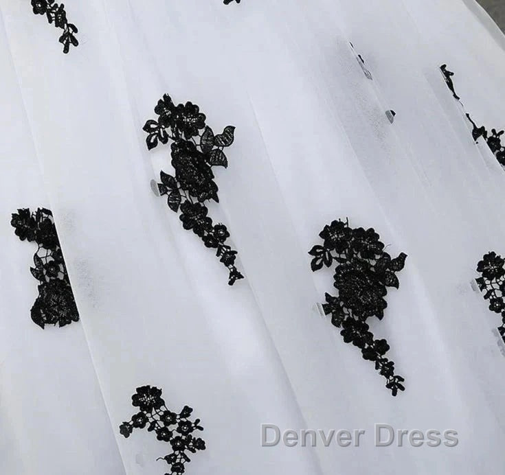 Weitese Formal WomenS Dresses Strapless Beautiful White And Black Long Prom Dresses Ball Gown Wedding Dresses Prom Clothing