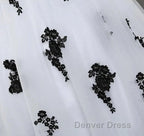 Weitese Prom WomenS Dress Strapless Beautiful White And Black Long Prom Dress Ball Gowns Wedding Dresses Prom Clothing