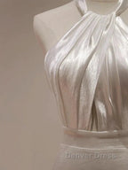 Weitese Prom WomenS Dress White Halter Light Wedding Dress Bride Dress Fishtail Prom Dress Stores